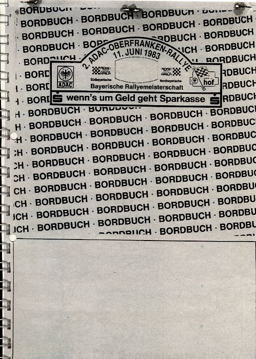 Oberfranken-Rallye 1983 - Roadbook + Ergebnisse